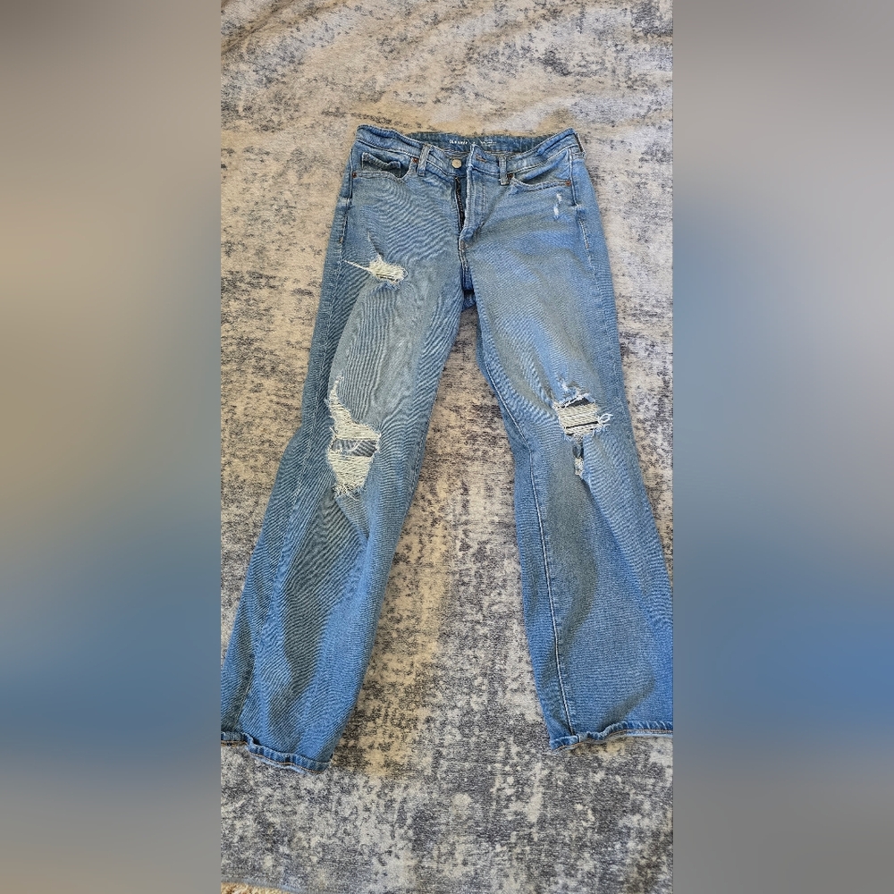 Old Navy Light Blue Ripped Boyfriend Jeans
